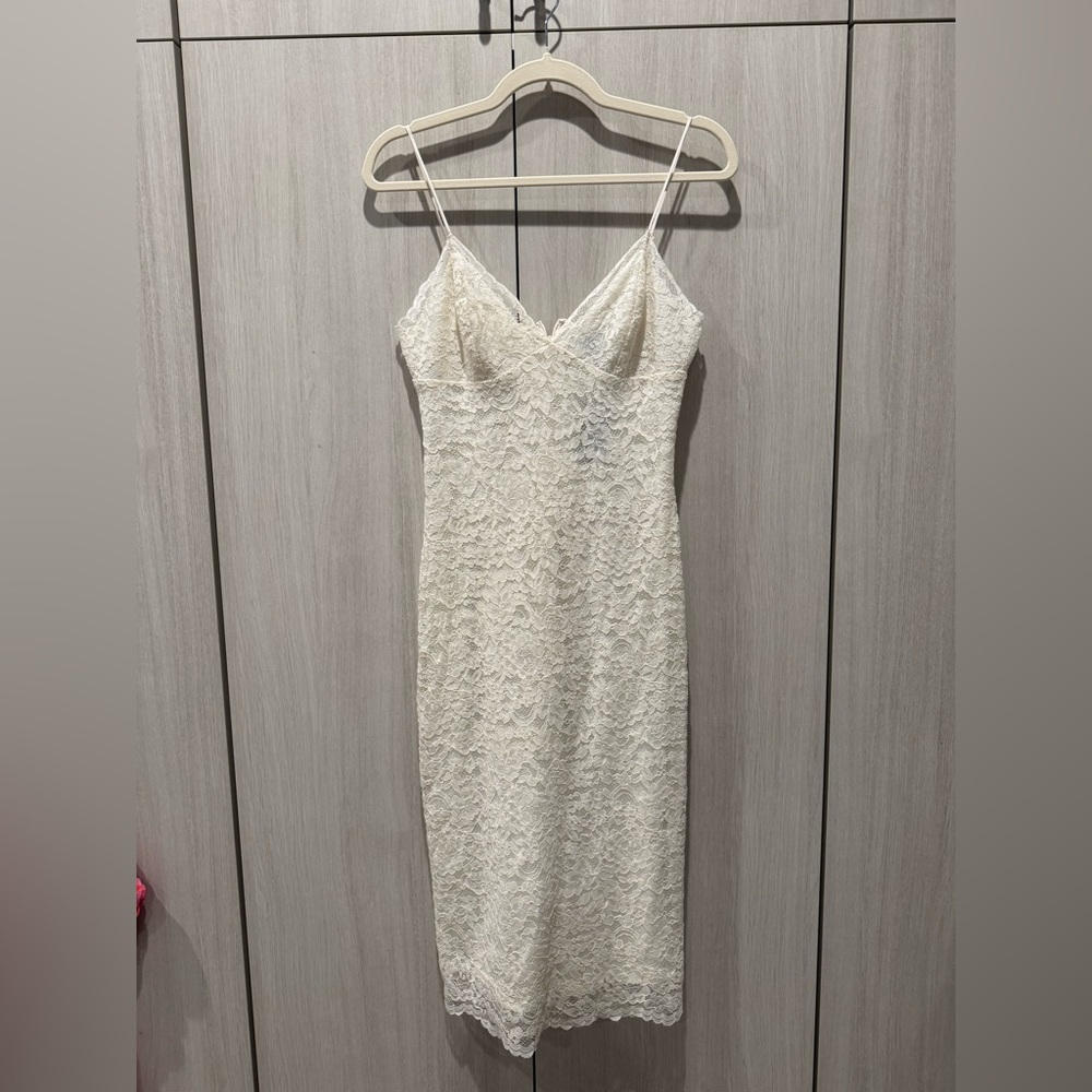 Express Ivory Lace Midi Dress NWT Sz S